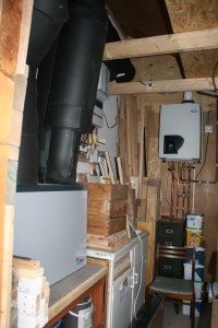 Tina Holt's Gas Boiler (MVHR Unit on left)